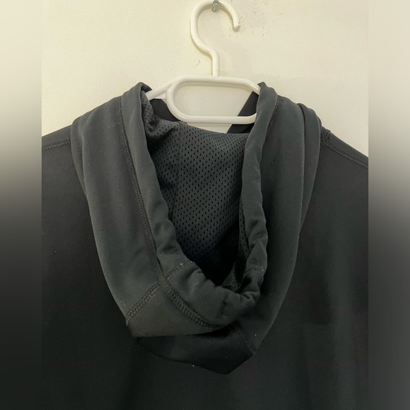 Nike Big Swoosh Hoodie Sweatshirt Therma-Fit Crewneck Jumper Black - Picture 6 of 6